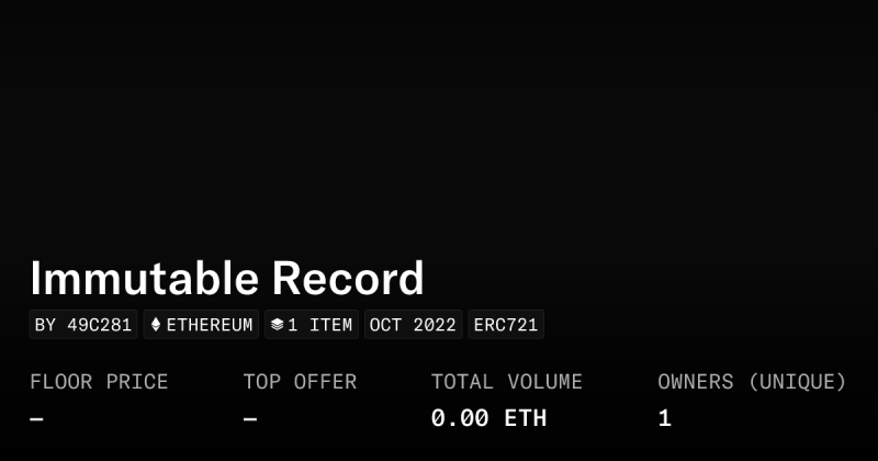 Immutable Records Collection Opensea - Premium Landscape Wallpaper Gallery - HD