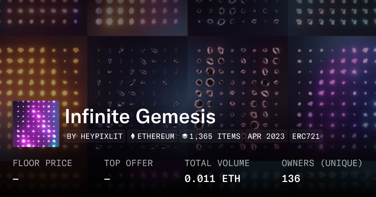 Infinite Gemesis Collection Opensea