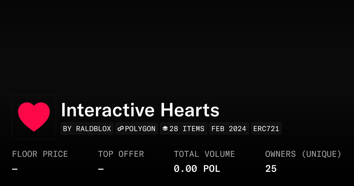 Interactive Hearts Collection Opensea