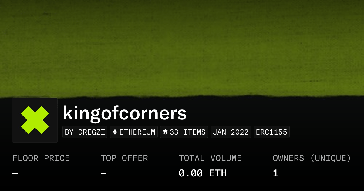 Kingofcorners Collection Opensea