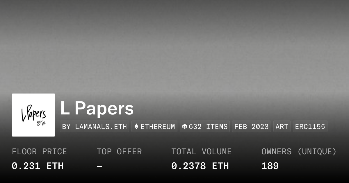 L Papers Collection Opensea