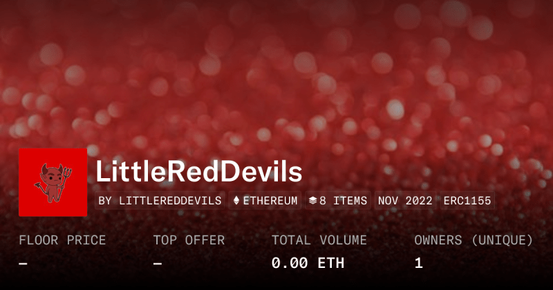 Red Devils Official Collection Opensea - Classic Mountain Background - Retina