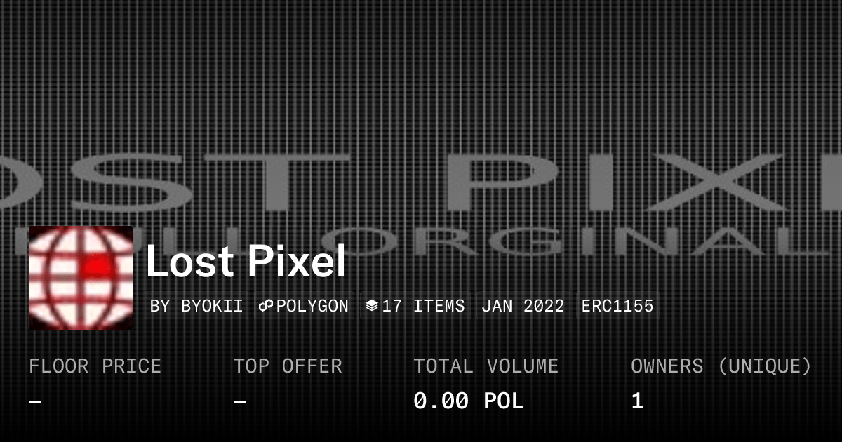 Lost Pixel Collection Opensea