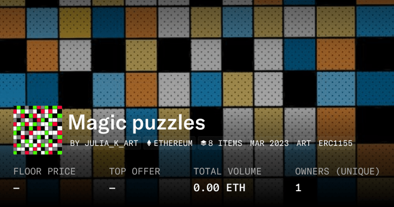 Missing Puzzles Collection Opensea - Best Ocean Patterns in Mobile