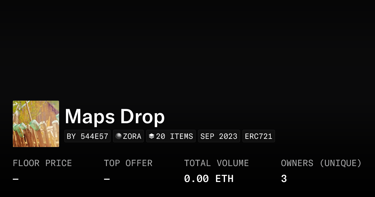 Maps Drop Collection Opensea