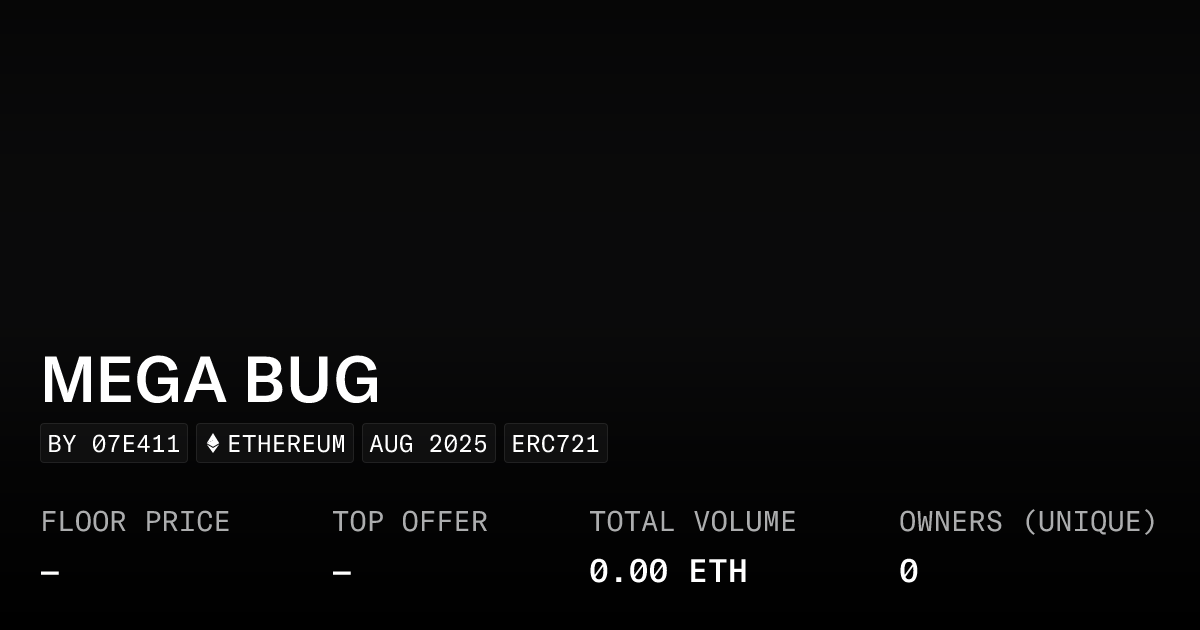 Mega Bug Collection Opensea