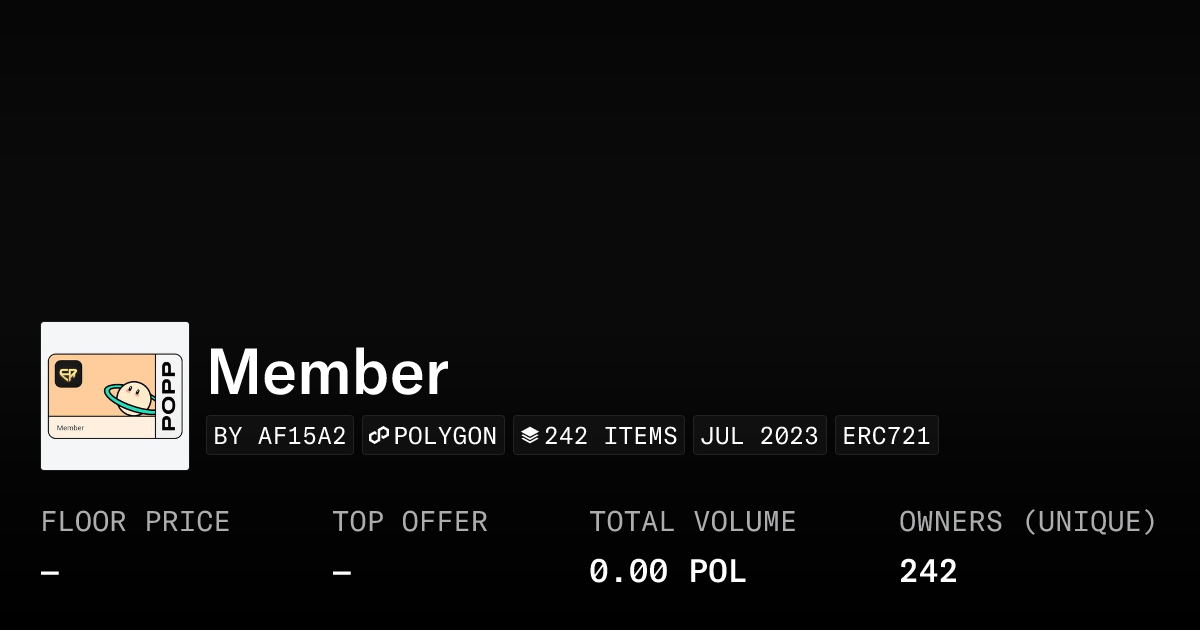 Member Collection Opensea