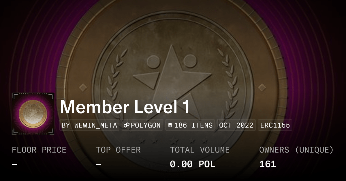 Member Level 1 Collection Opensea