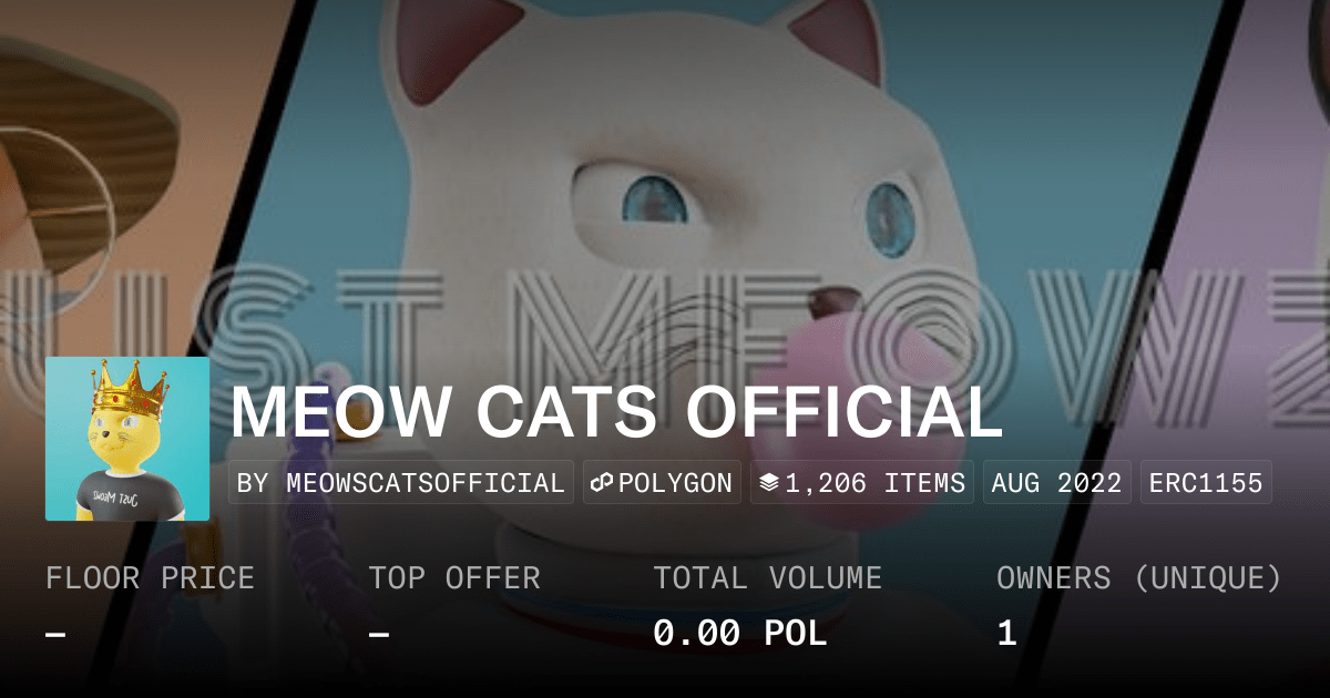 Meow Cats Official Collection Opensea
