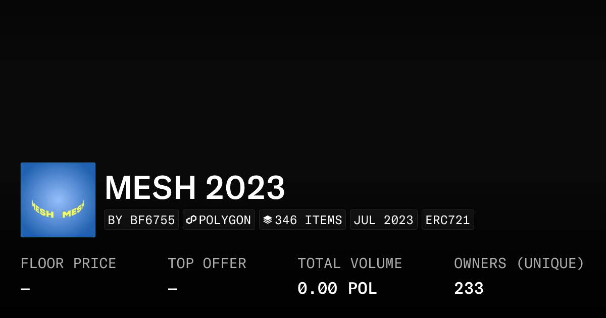 Mesh 2023 Collection Opensea
