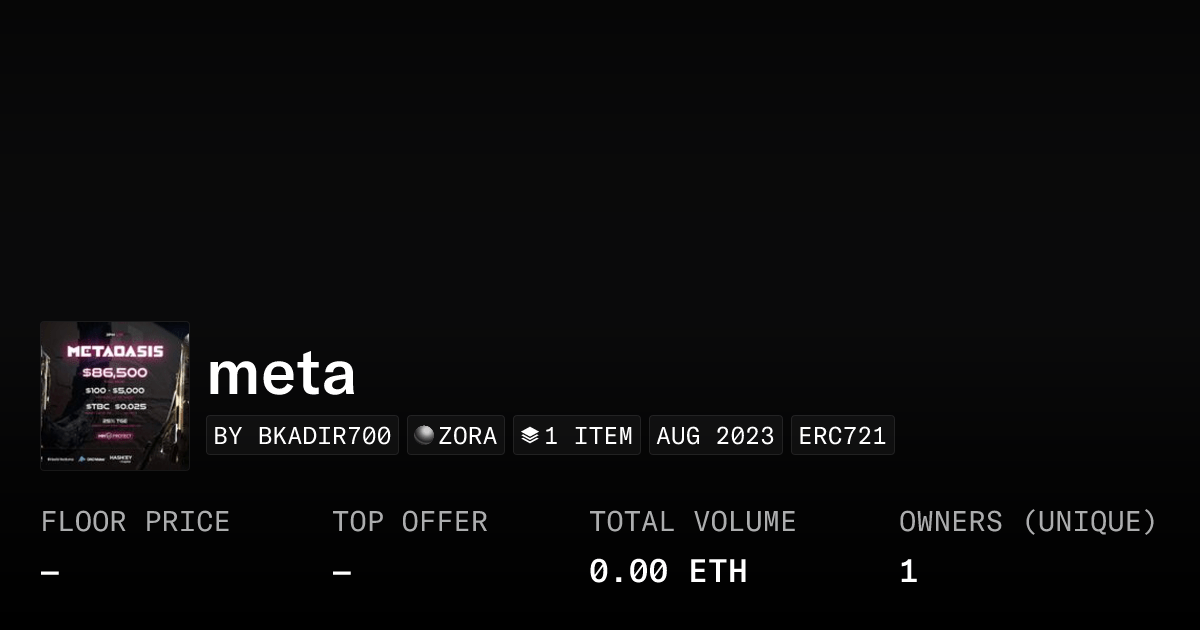 Meta Collection Opensea