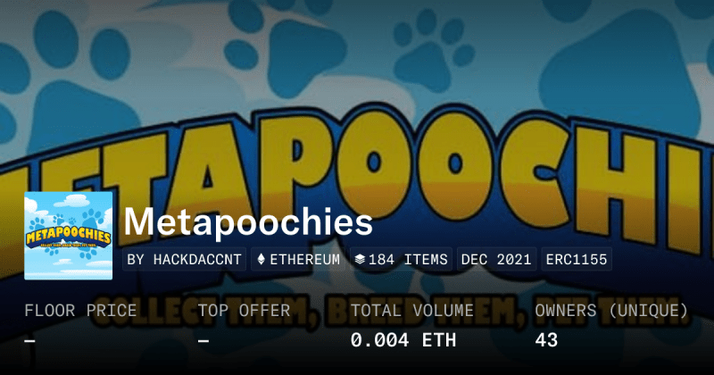 Metapoochies Collection Opensea - Minimal Wallpaper Collection - 4K Quality