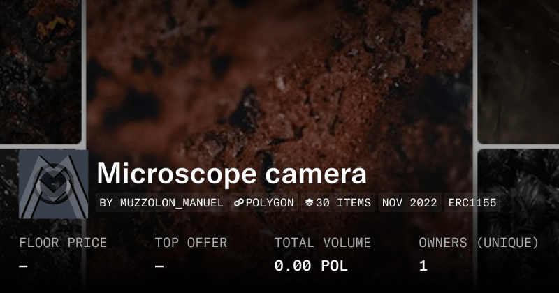 Microscope Camera Collection Opensea - Vintage Textures - Ultra HD Retina Collection