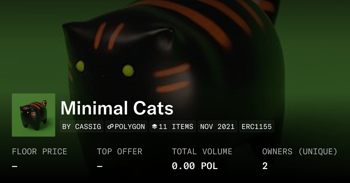 Minimal Cats Collection Opensea