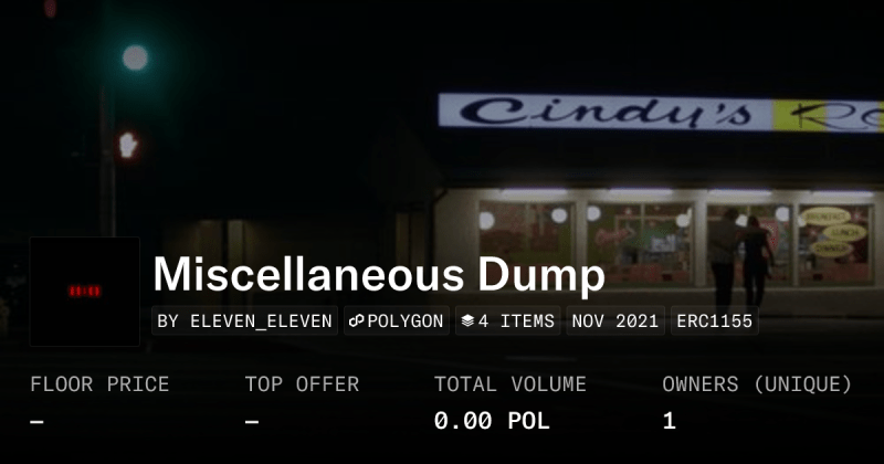 Da Dump Collection Opensea - Artistic Nature Background - 4K