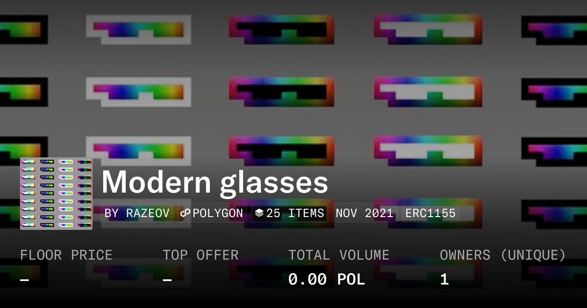 Modern Glasses Collection Opensea