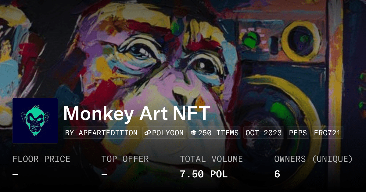 Monkey Art Nft Collection Opensea
