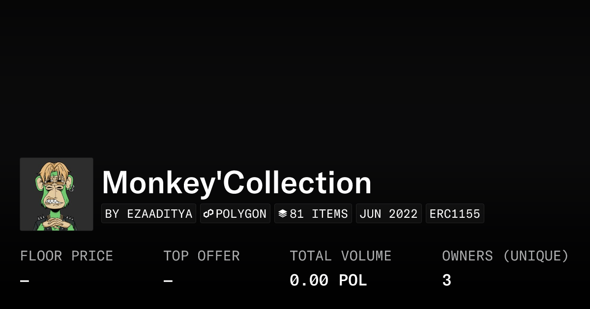 Monkey Collection Collection Opensea
