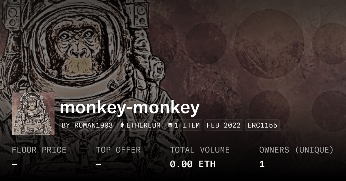 Monkey Monkey Collection Opensea