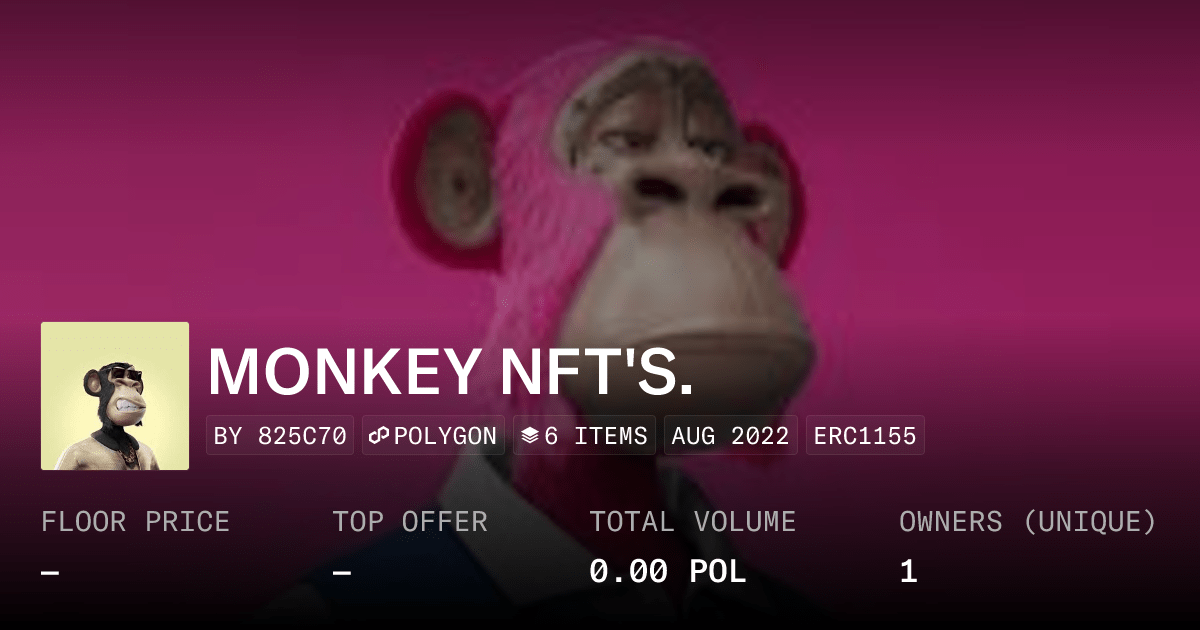 Monkey Nft S Collection Opensea