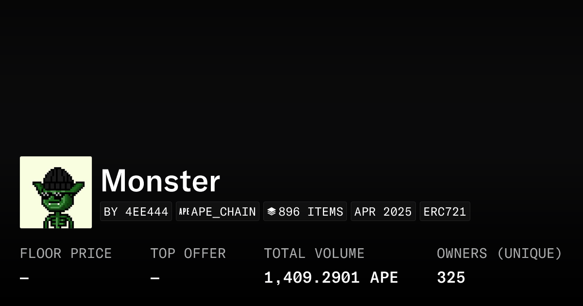 Monster Collection Opensea