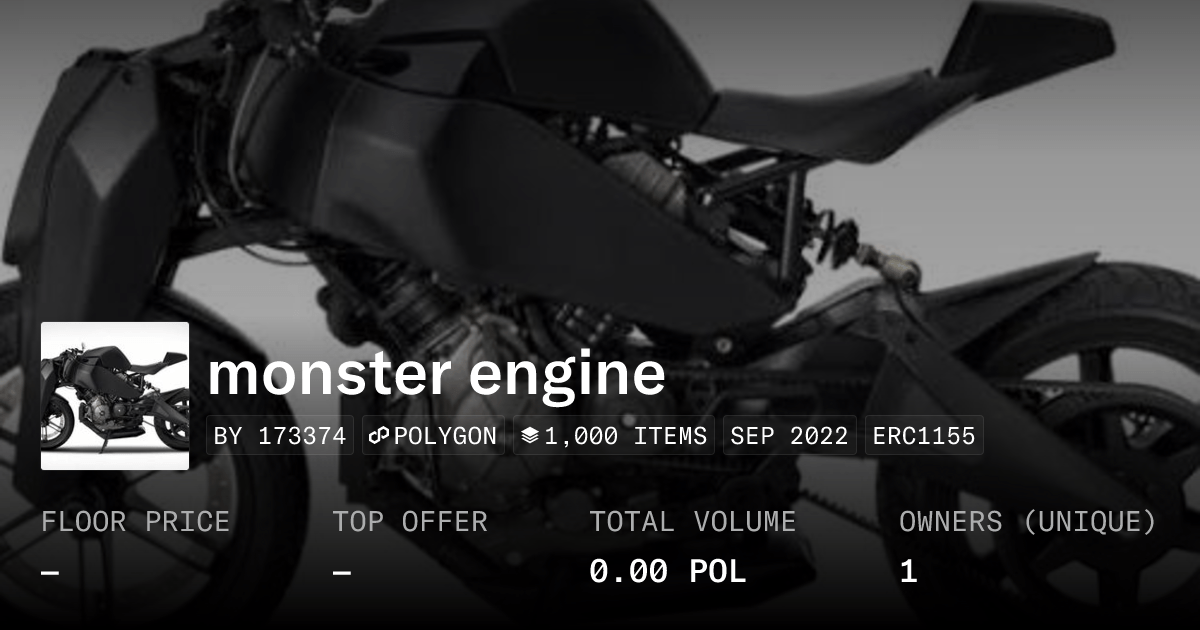 Monster Engine Collection Opensea
