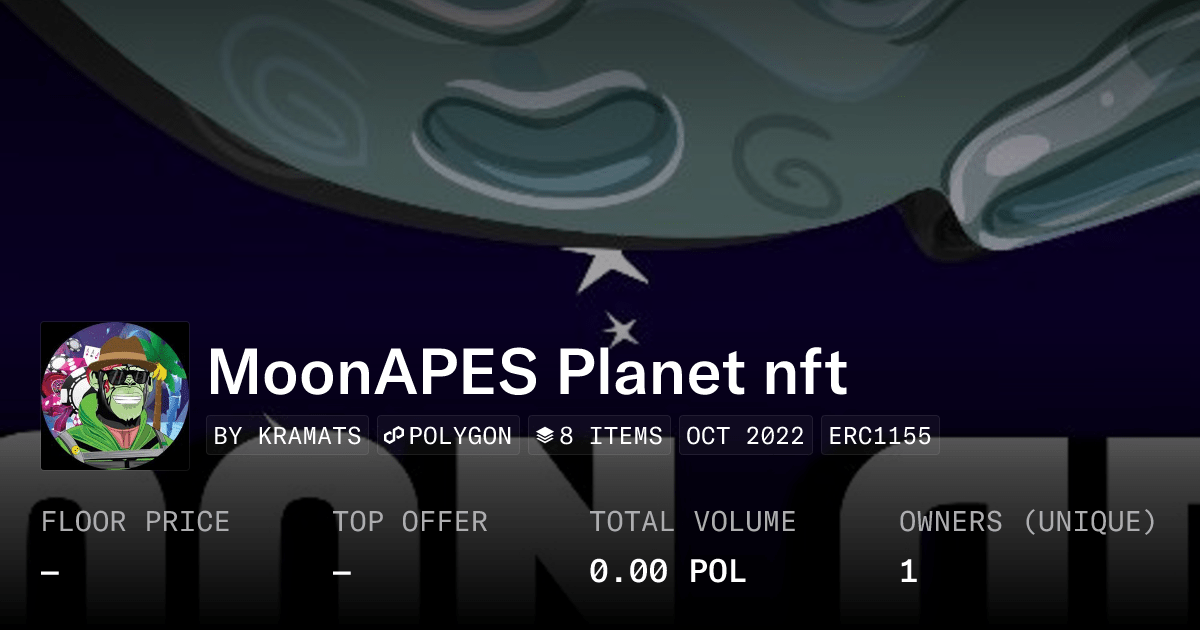 Moonapes Planet Nft Collection Opensea
