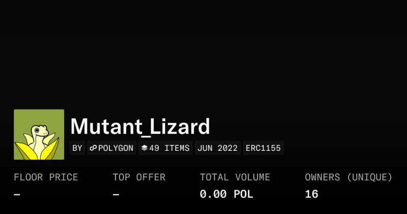 Mutant Lizard Collection Opensea - Premium Space Art Gallery - 8K