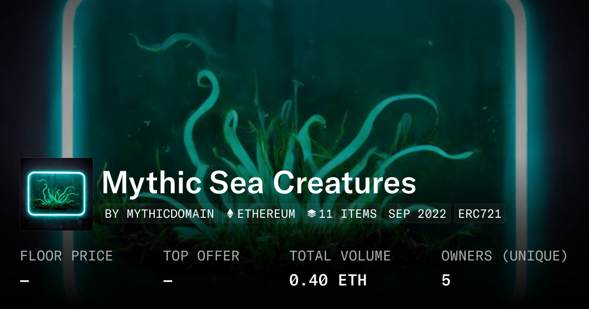 Mythic Sea Creatures Collection Opensea