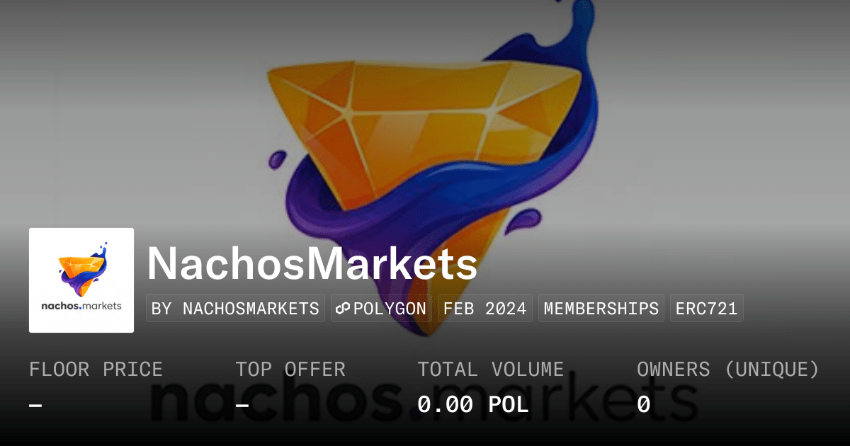 Nachosmarkets Collection Opensea