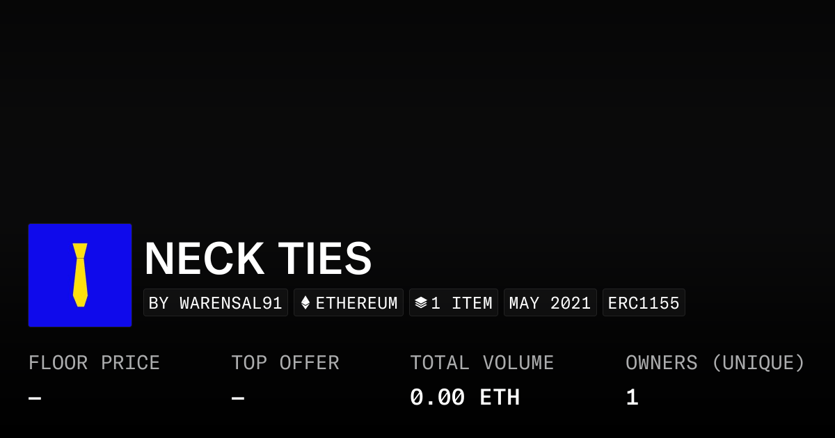 Neck Ties Collection Opensea