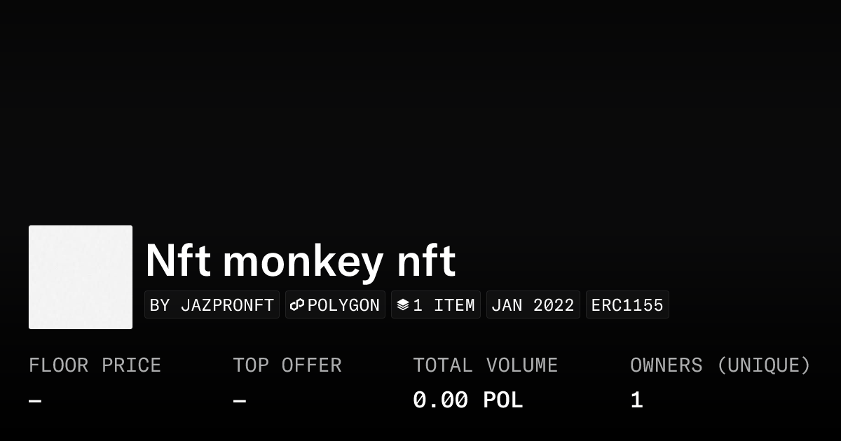 Nft Monkey Nft Collection Opensea