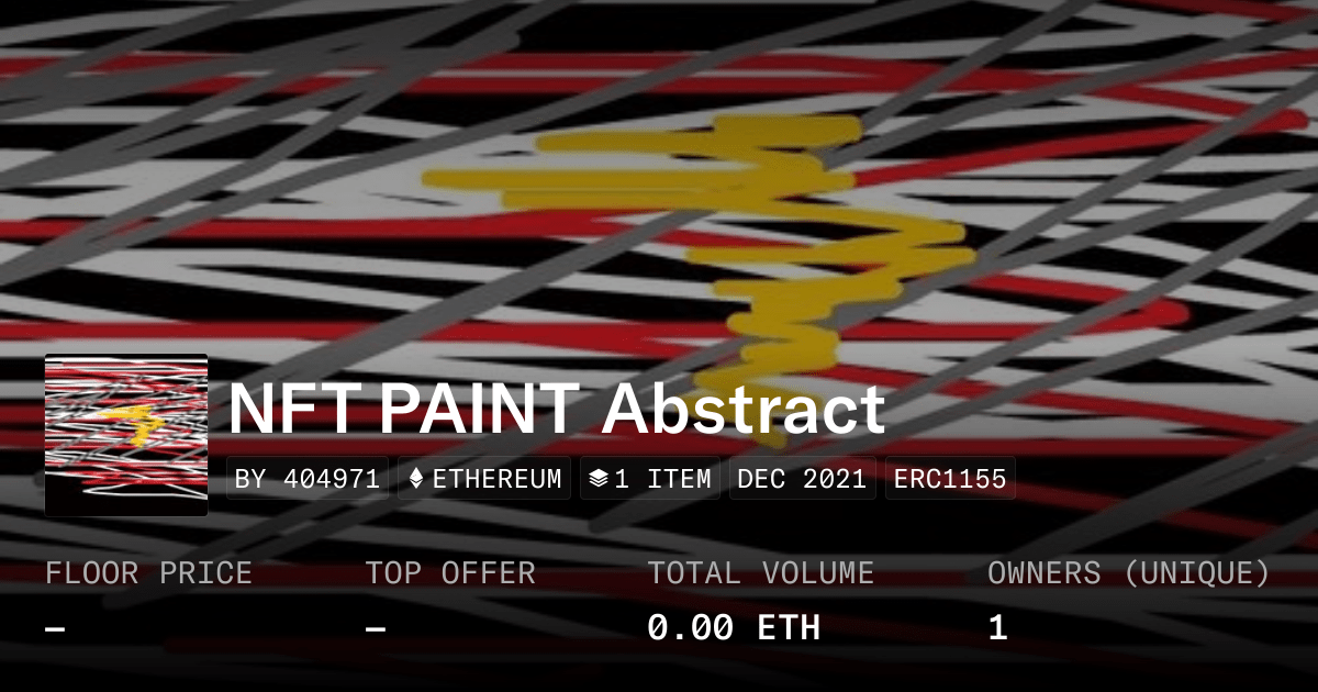 Nft Paint Abstract Collection Opensea
