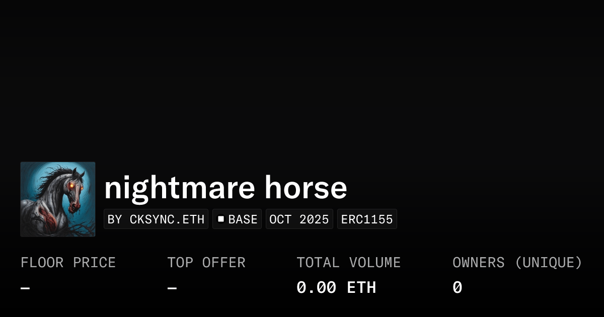Nightmare Horse Collection Opensea