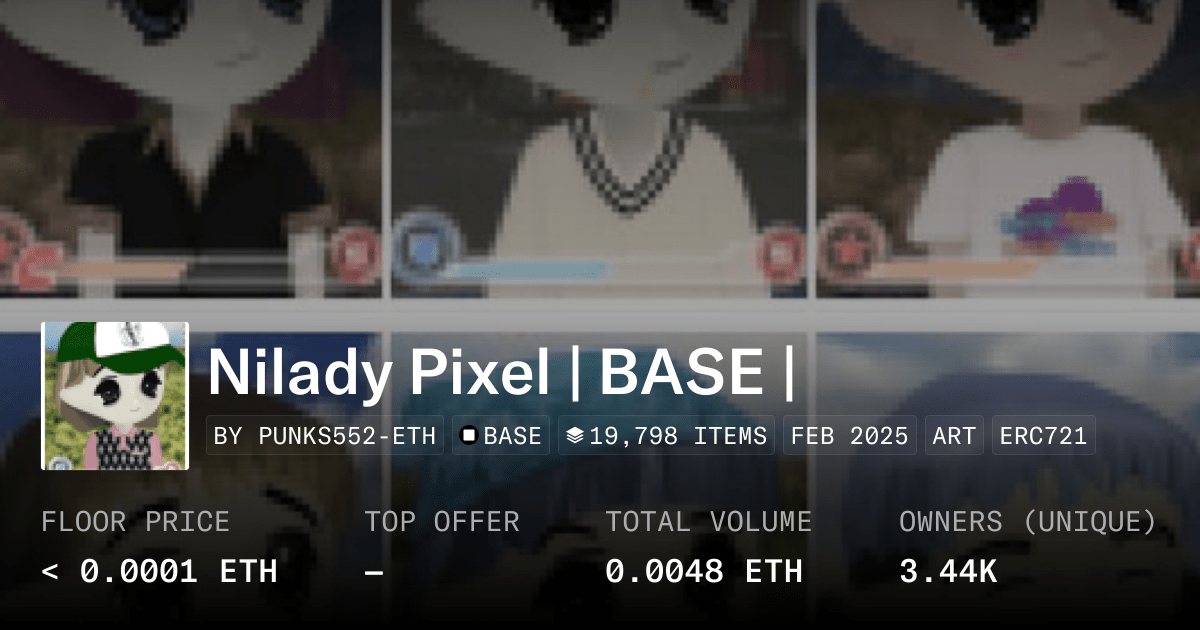 Nilady Pixel Base Collection Opensea