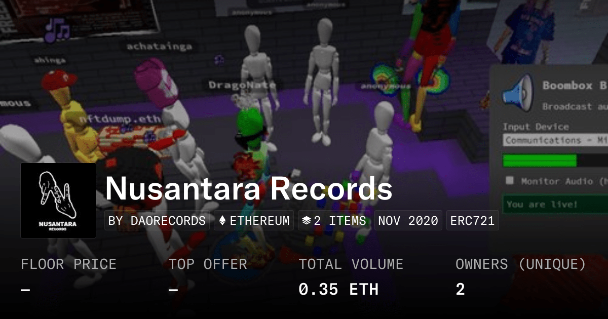 Nusantara Records Collection Opensea