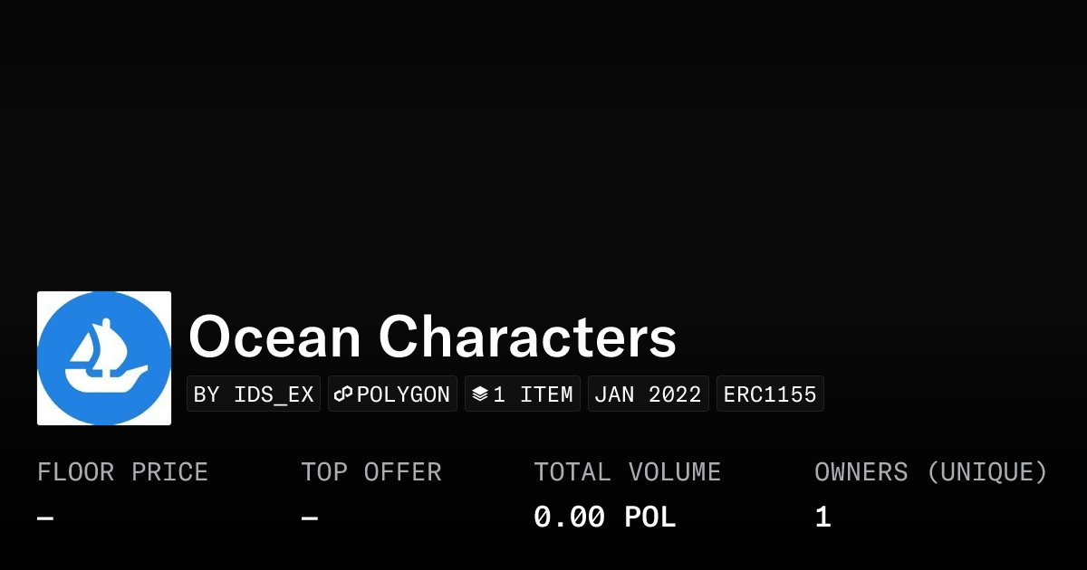 Ocean Characters Collection Opensea