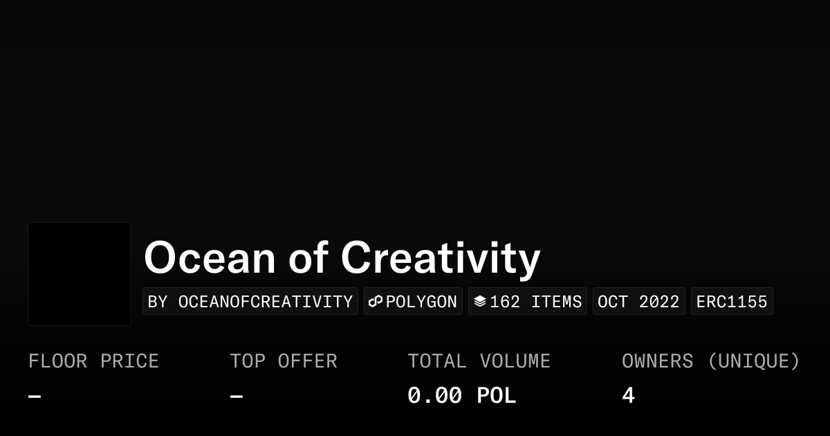 Ocean Of Creativity Collection Opensea