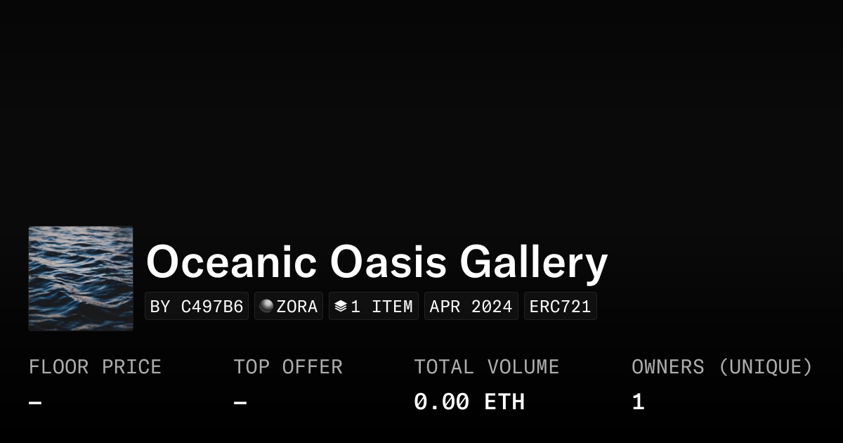 Oceanic Oasis Gallery Collection Opensea