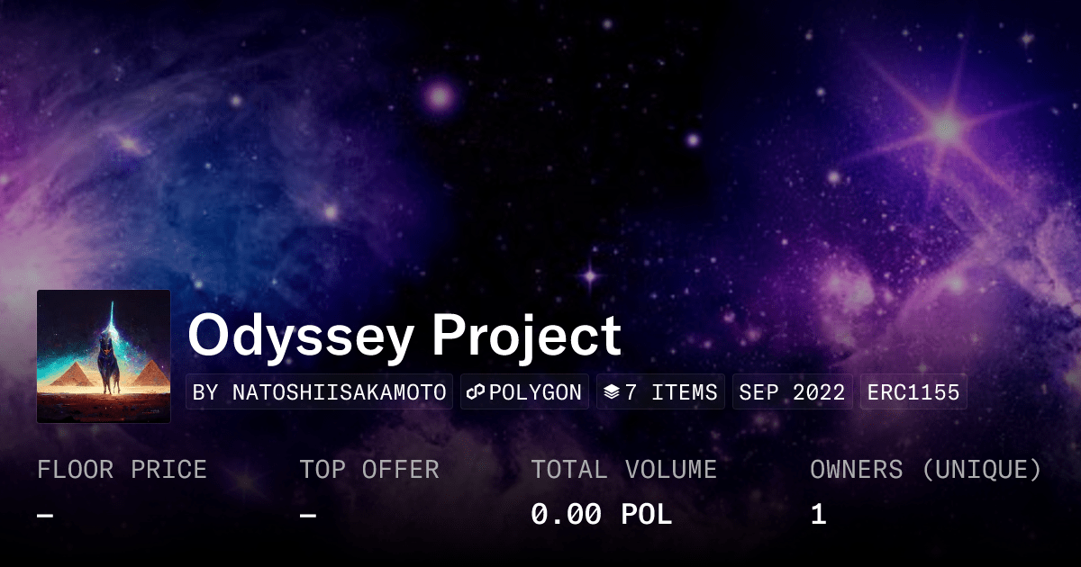 Odyssey Project Collection Opensea