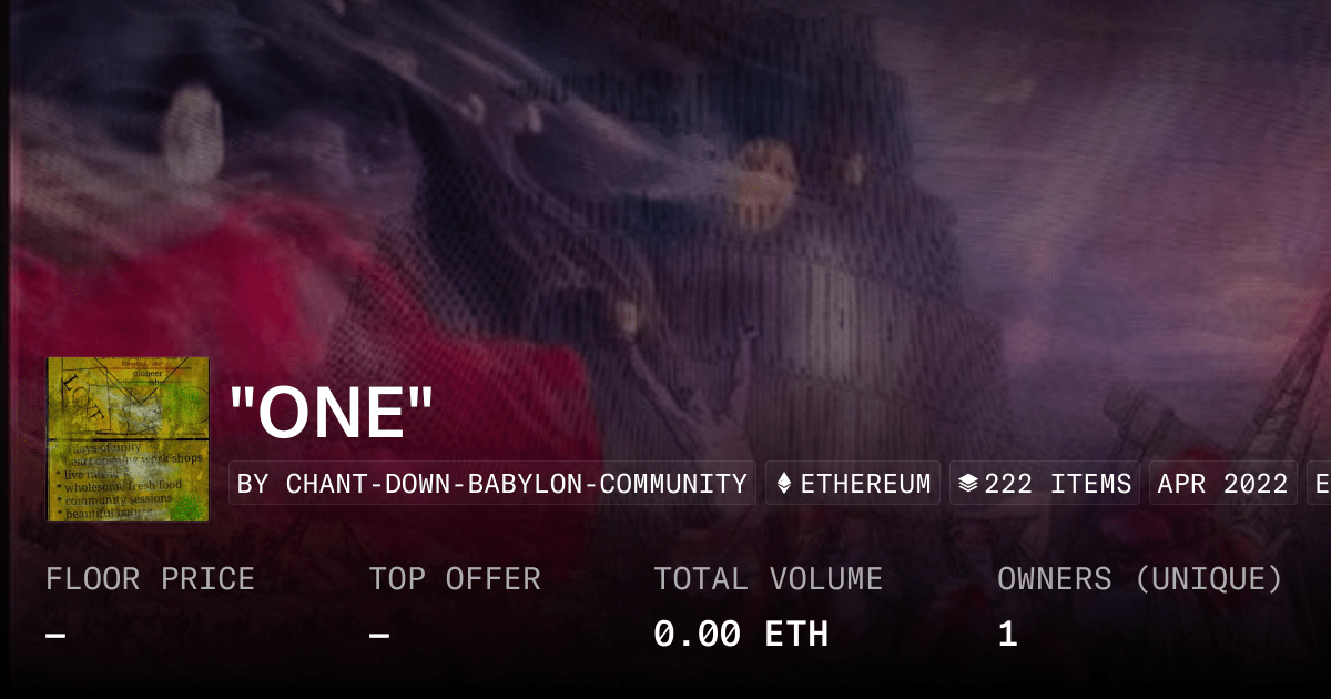 One Collection Opensea