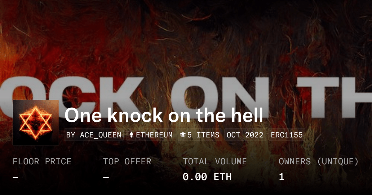 One Knock On The Hell Collection Opensea