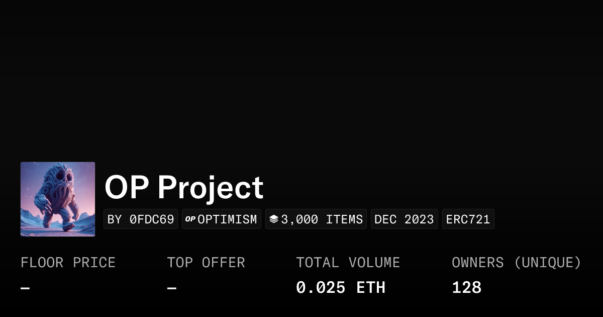 Op Project Collection Opensea