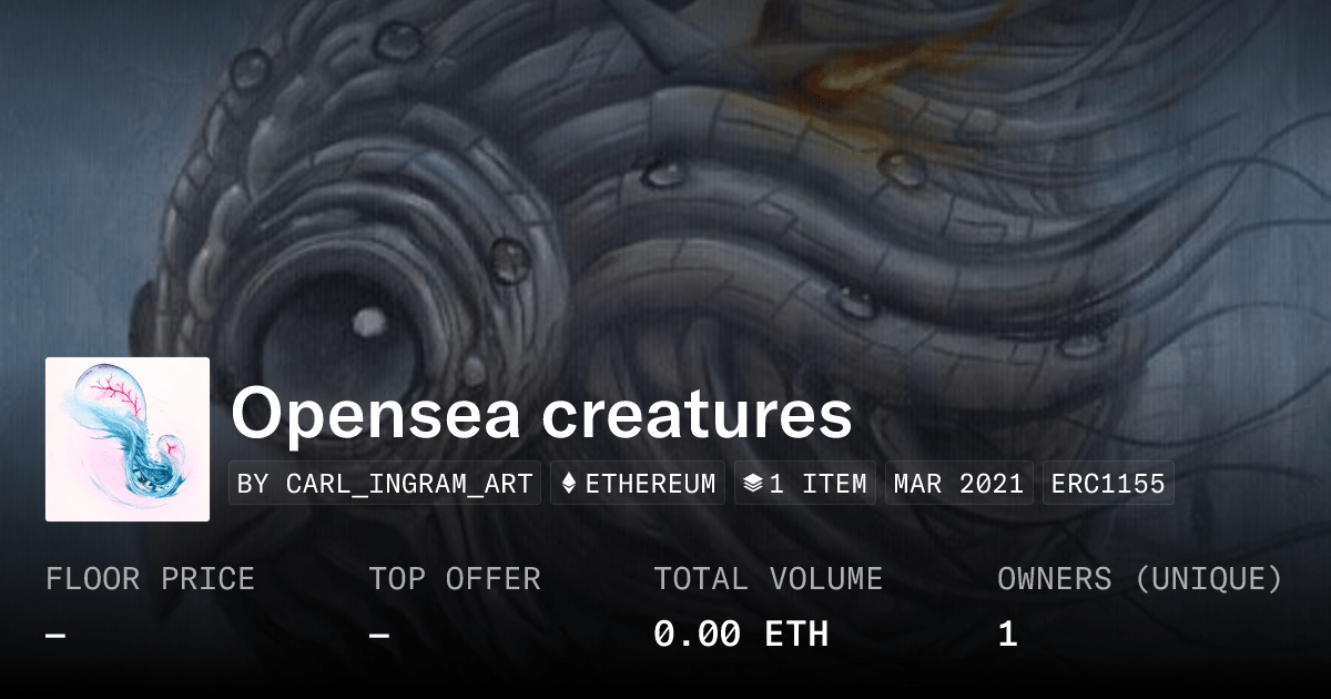 Opensea Creatures Collection Opensea