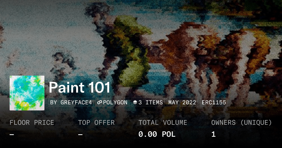 Paint 101 Collection Opensea