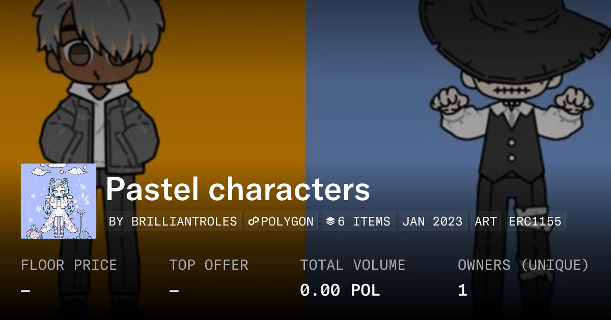 Pastel Characters Collection Opensea