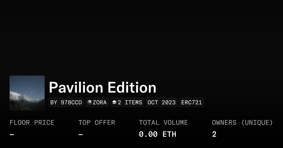 Pavilion Edition Collection Opensea