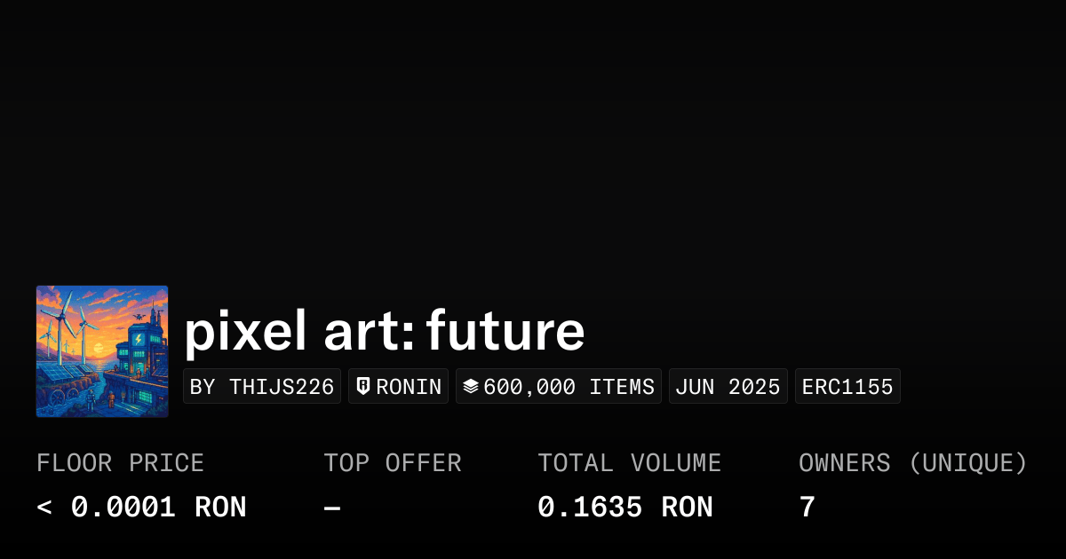 Pixel Art Future Collection Opensea