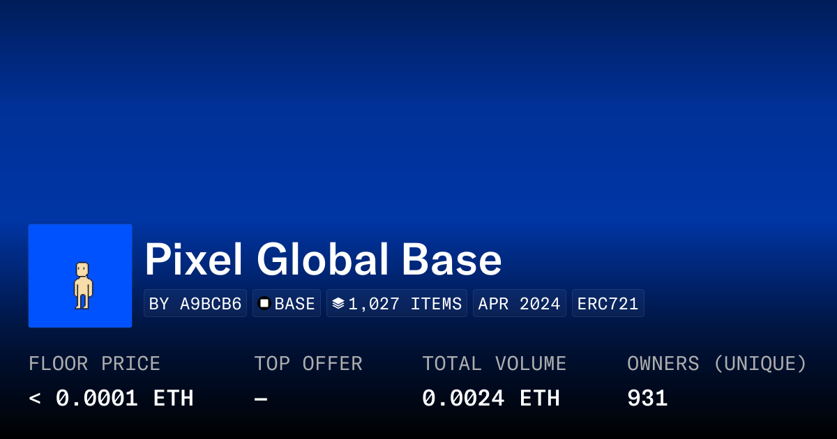 Pixel Global Base Collection Opensea