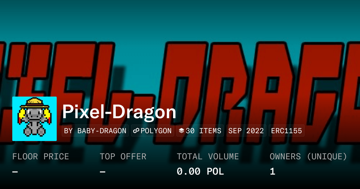 Pixel Dragon Collection Opensea